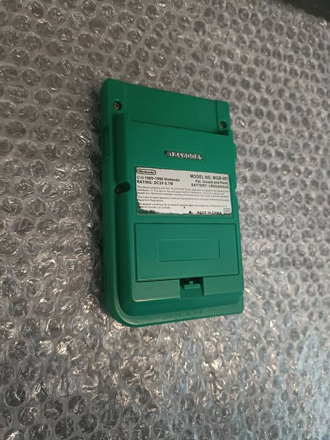 Gameboy Pocket (Green) With Gameboy Portable Battery.