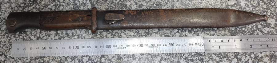 German bayonet Eagle stamp coded WaA883 both handle and scabbard