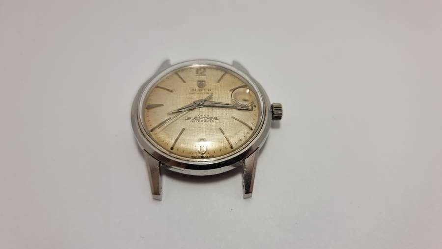 Buren Grand Prix Super Slender date automatic micro rotor 34mm