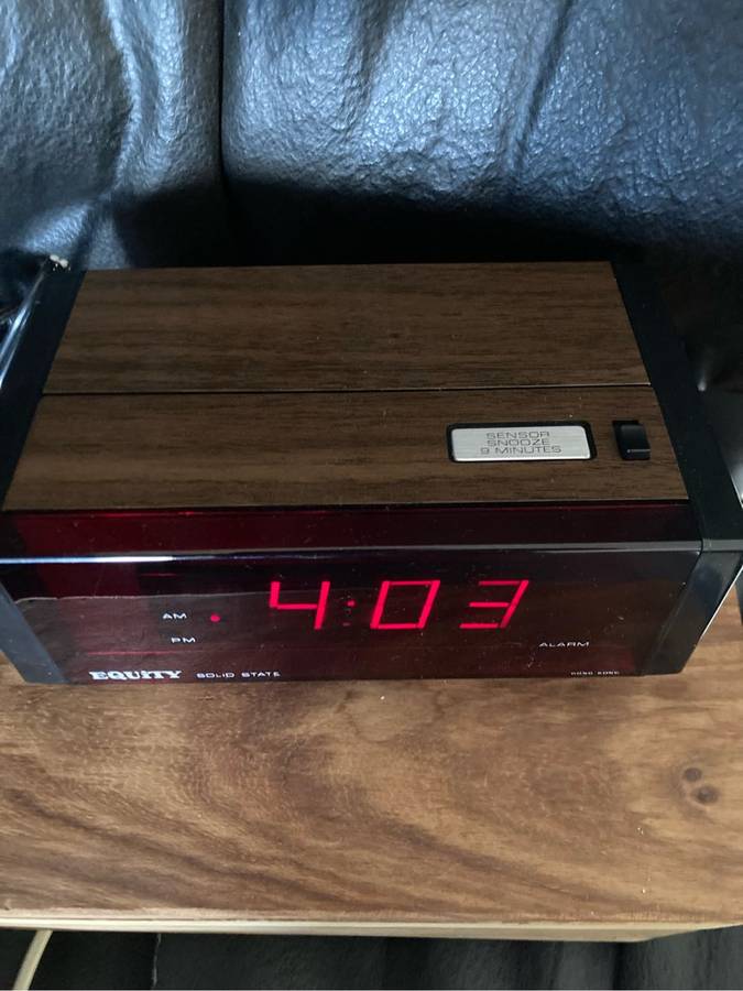 Vintage Electronic Alarm Clock new old stock Equity Hong Kong