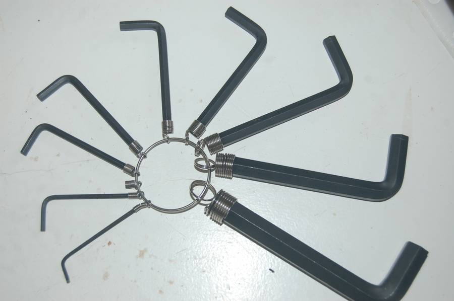 SET OF ALLEN KEYS (HEX) HARDLY USED
