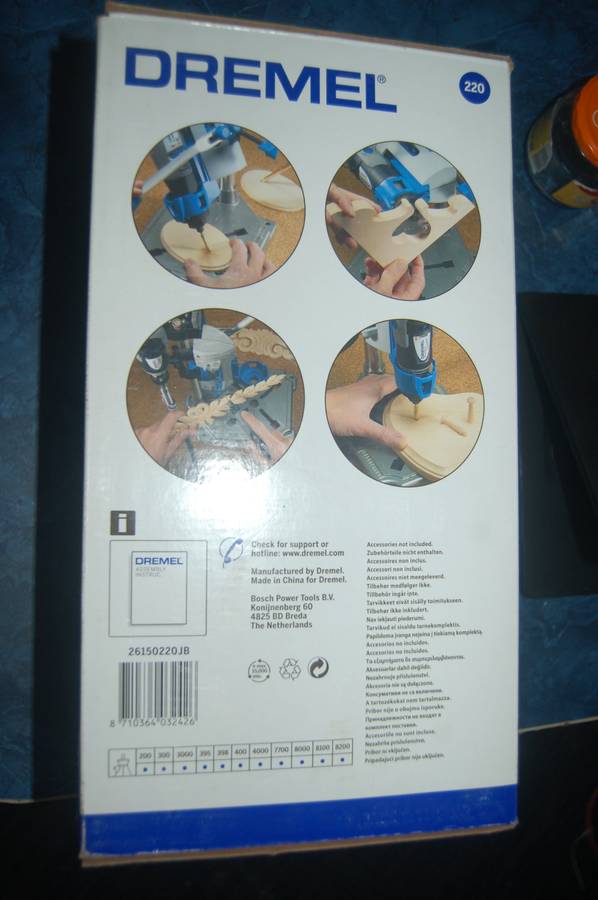 DREMEL 220 WORKSTATION DRILL PRESS EXCELLENT CONDITION IN ORIGINAL BOX