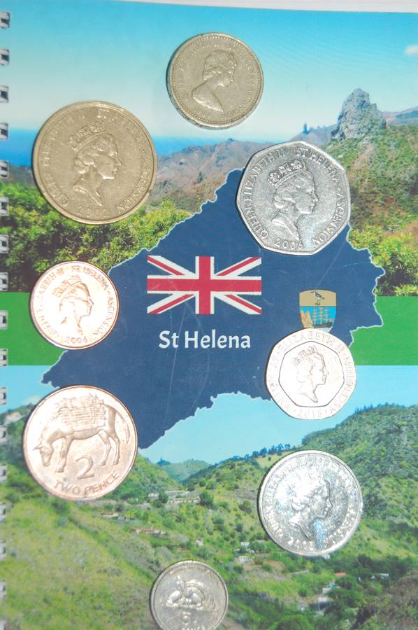 FULL SET OF COINS FROM ST HELENA AND ASCENSION- 1 PENCE TO TWO POUNDS