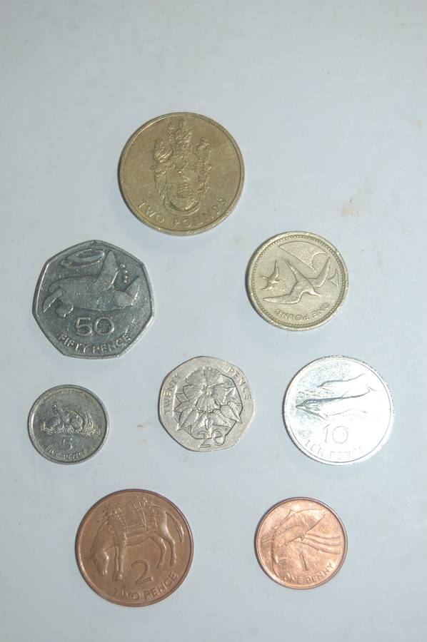 FULL SET OF COINS FROM ST HELENA AND ASCENSION- 1 PENCE TO TWO POUNDS