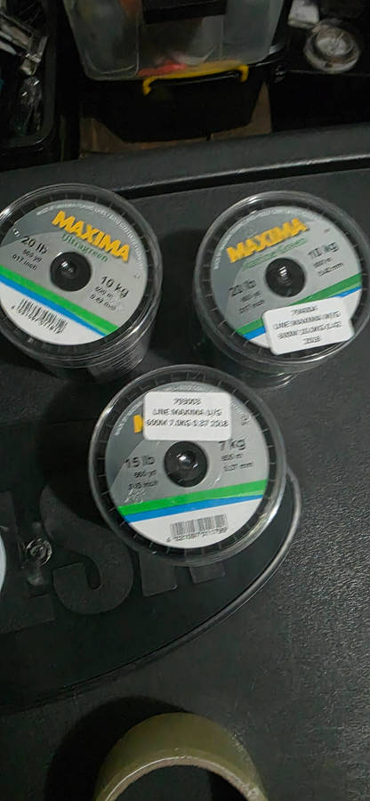 Maxima line 600m spools x 3 fishing