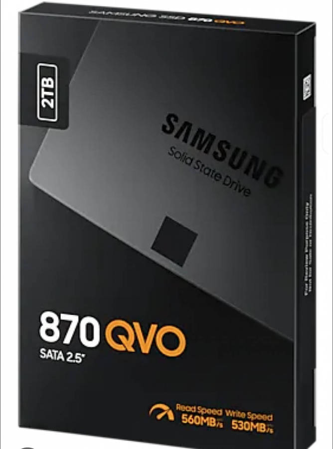 Samsung 2TB + 250 gb WD solid state drive