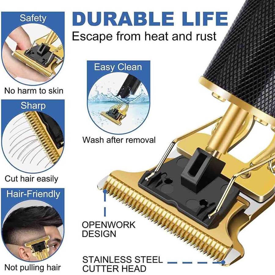 Electrical Professional Vintage T9 Wireless Hair Clipper & Beard Trimmer