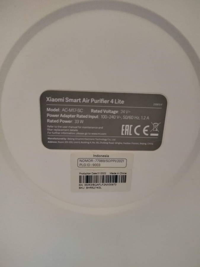 Xiaomi 4 Lite Smart Air Purifier