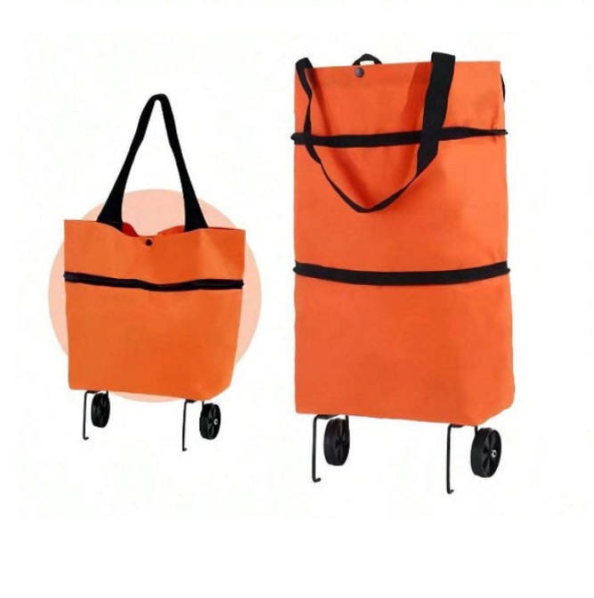 Collapsible Reusable Grocery Shopping Bag on Wheels