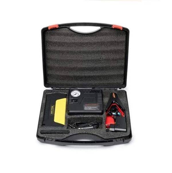 Portable 12V Automatic Car Battery Jump Starter With Air Compressor 16800mah