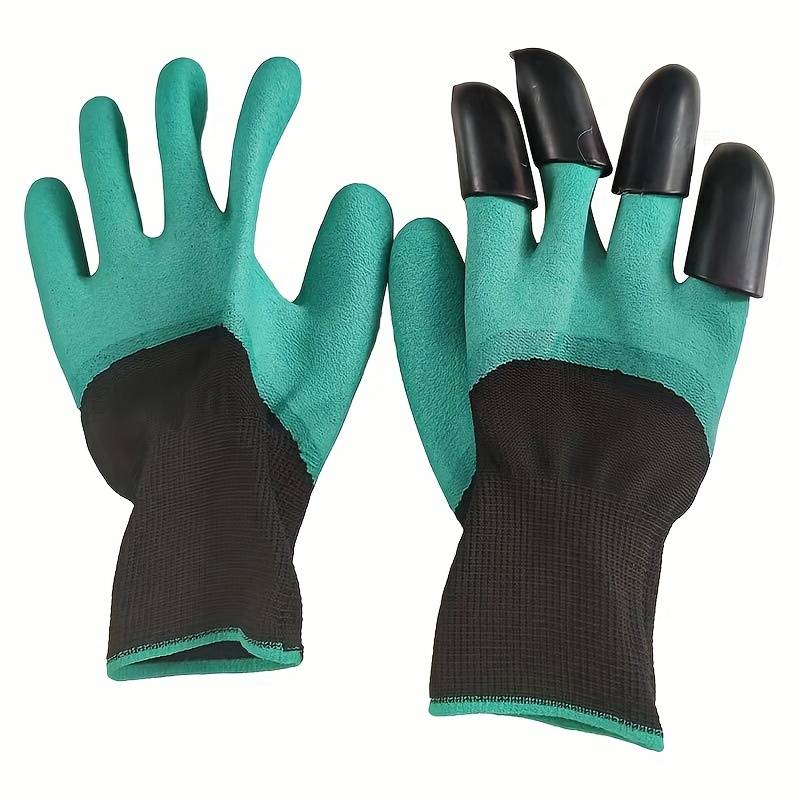 Waterproof Garden Gloves With Claws For Digging And Planting - 1 Pair, Puncture-Resistant Latex Gard