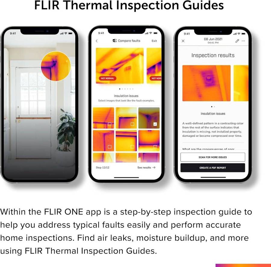 FLIR ONE Gen 3 - Thermal Imaging Camera for Android Smartphones (USB-C): Use for Home Inspection, HV