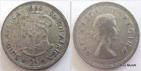 South African 2 Shilling 1955 to 1960--67,86 GRAM---All for 1 bid
