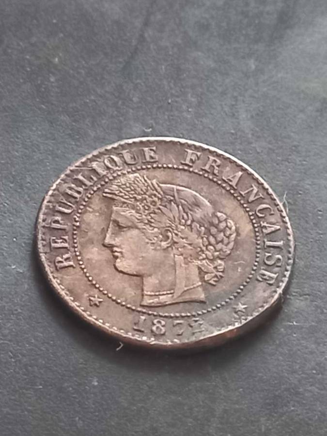 1875 France One cent. Tiny coin
