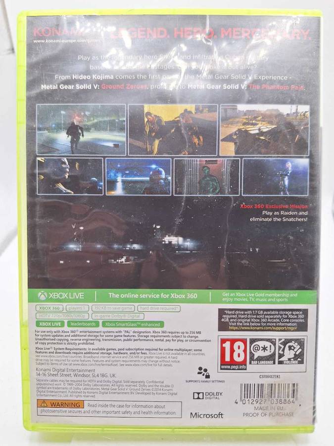 Metal Gear Solid V: Ground Zeroes (XBOX 360)