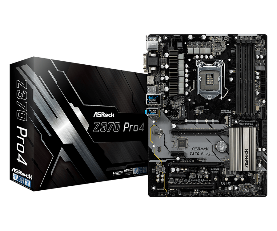 ASRock Z370 Pro4 Intel 8/9th Gen Motherboard