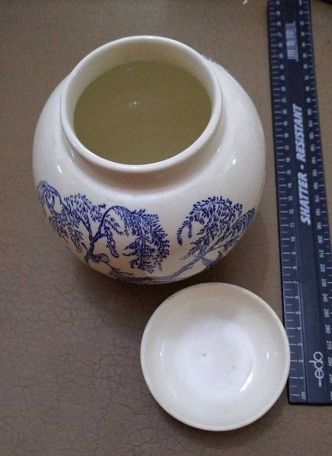 Vintage Masons Koro Pattern Lidded Storage Ginger Jar