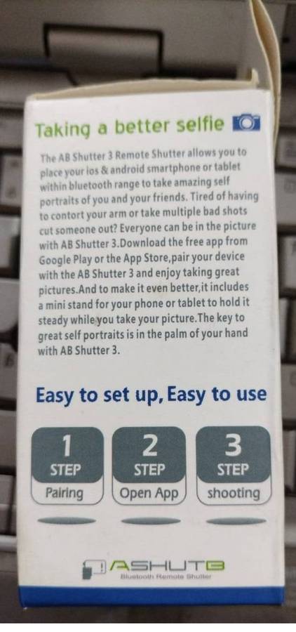 Bluetooth selfie photo remote shutter control-blue