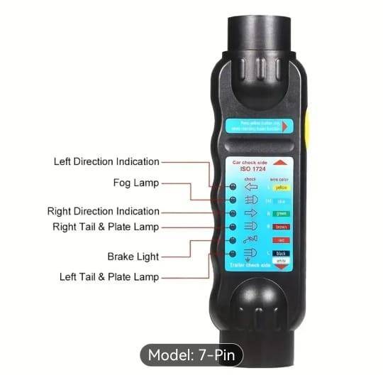 7 Pin Trailer & vehicle wiring tester and verifier 12 volt