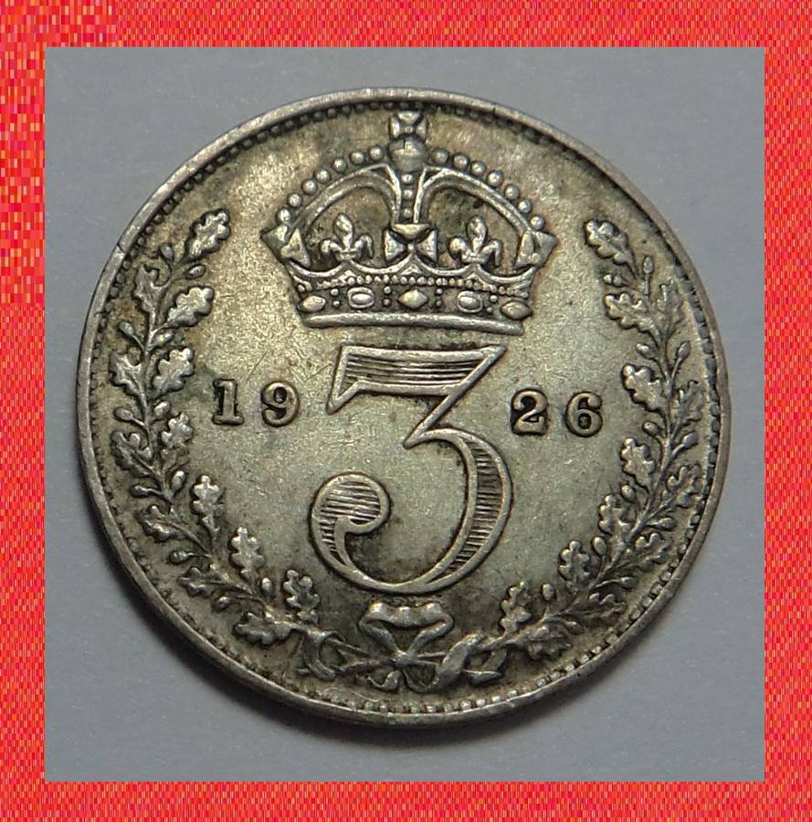 Crazy R1 Start! Great Britain 3-Pence 1926