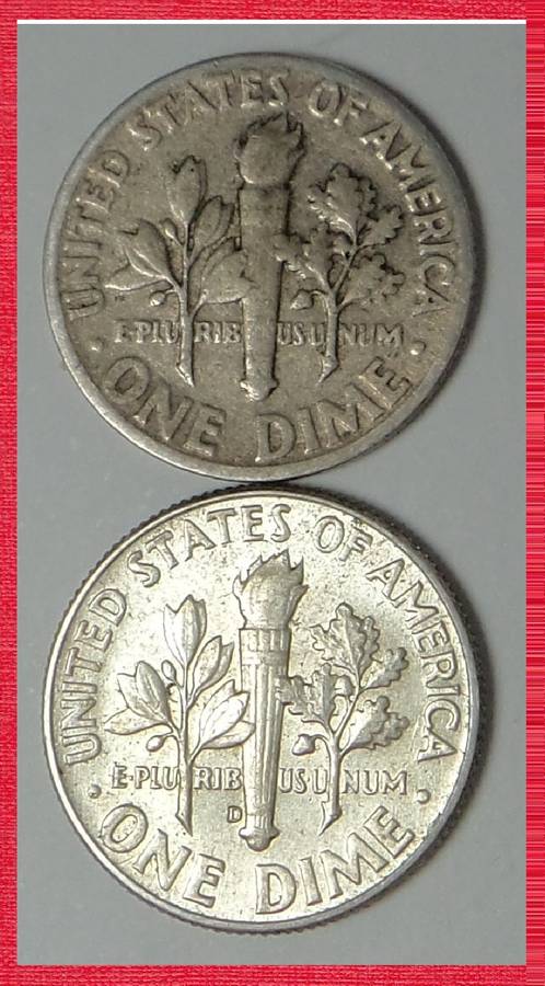 Two Silver USA Dimes of 1951 & 1964