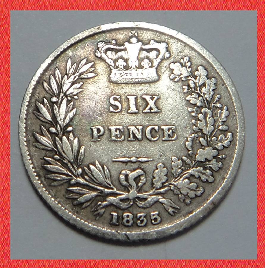 Crazy R1 Start! Great Britain 6-Pence 1835