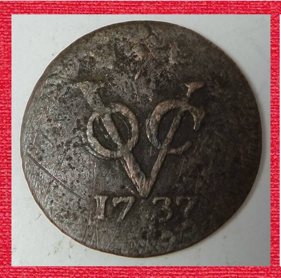 Dutch East India Company (VOC) Doit: Wes Friesland 1737