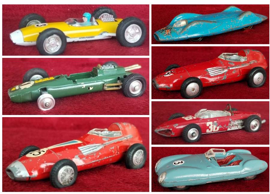 Set of 7 Vintage Race Cars