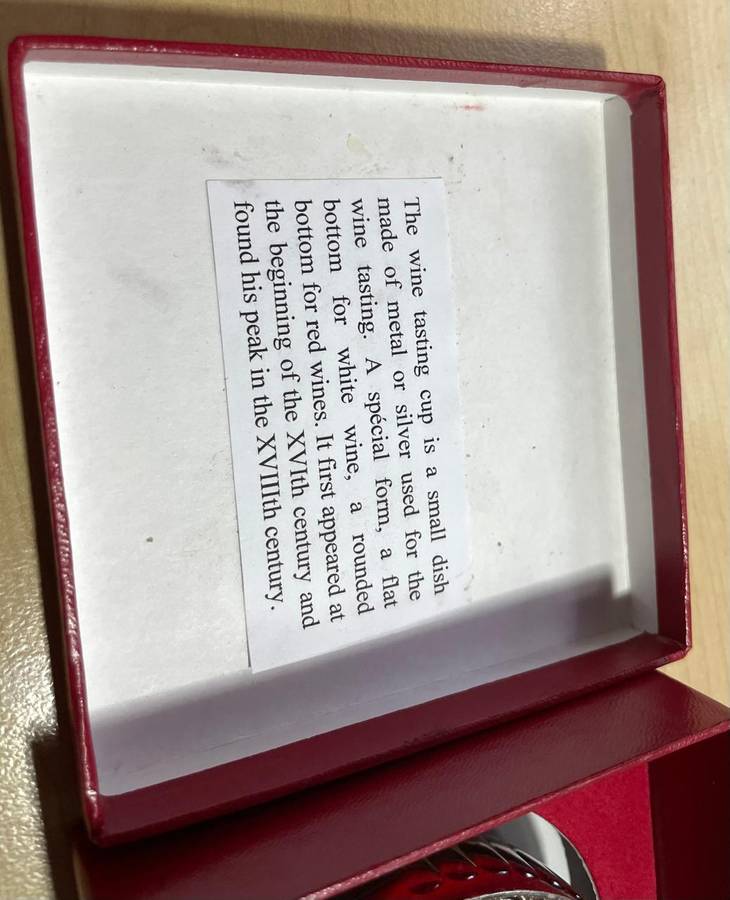 Wine Tasting Pewter cup - very trendy - in excellent condition