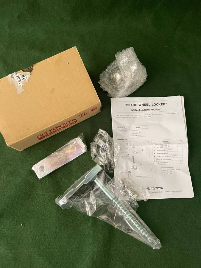 Spare Wheel lock - brand new - never been used for a Toyota Hilux or Fortuner