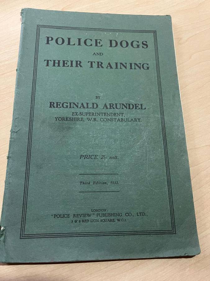 Dog Training Manual - 1933 Old British Police Manual - awesome
