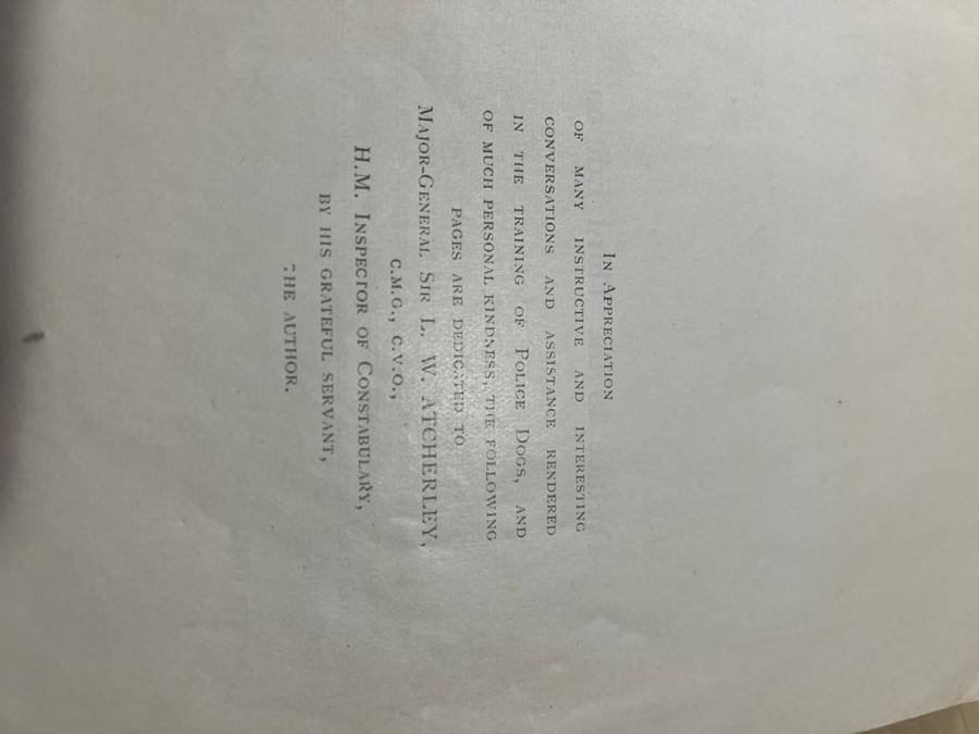 Dog Training Manual - 1933 Old British Police Manual - awesome