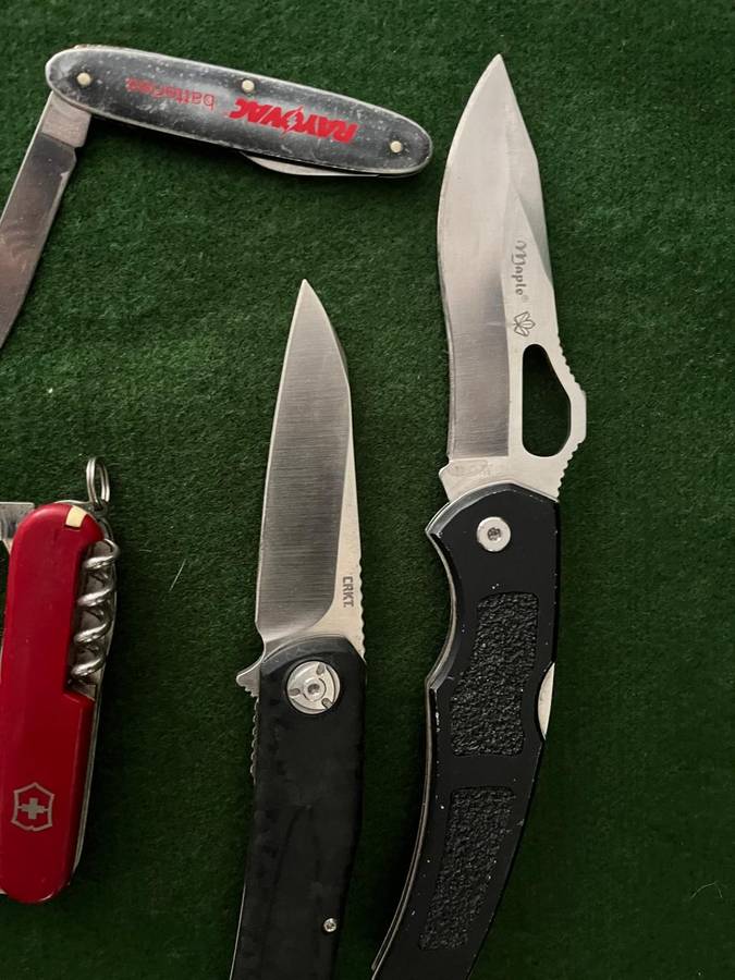 Knife Job lot of 5  : CRKT / Swiss Army and others - take a look