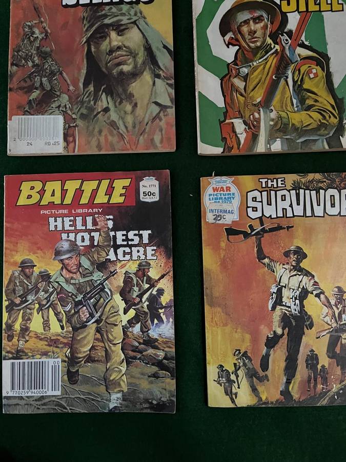 War Comics vintage : 9 x Old War Comics - from 70's & 80s era - great condition