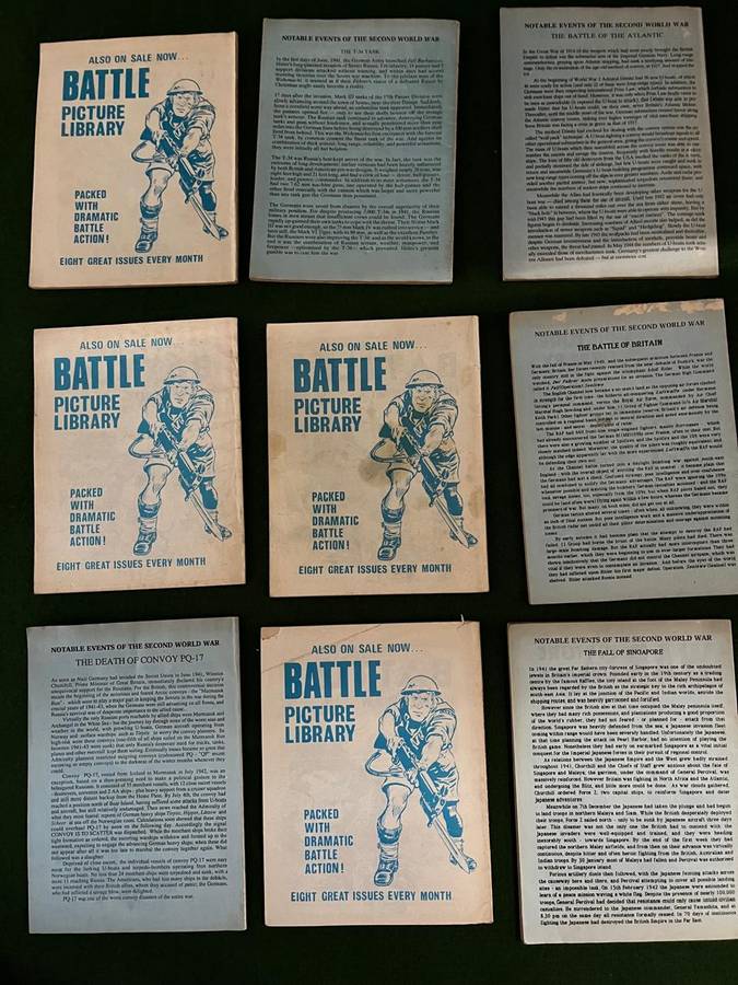 War Comics vintage : 9 x Old War Comics - from 70's & 80s era - great condition