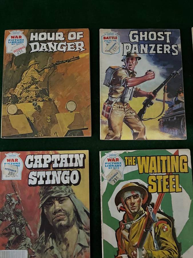 War Comics vintage : 9 x Old War Comics - from 70's & 80s era - great condition