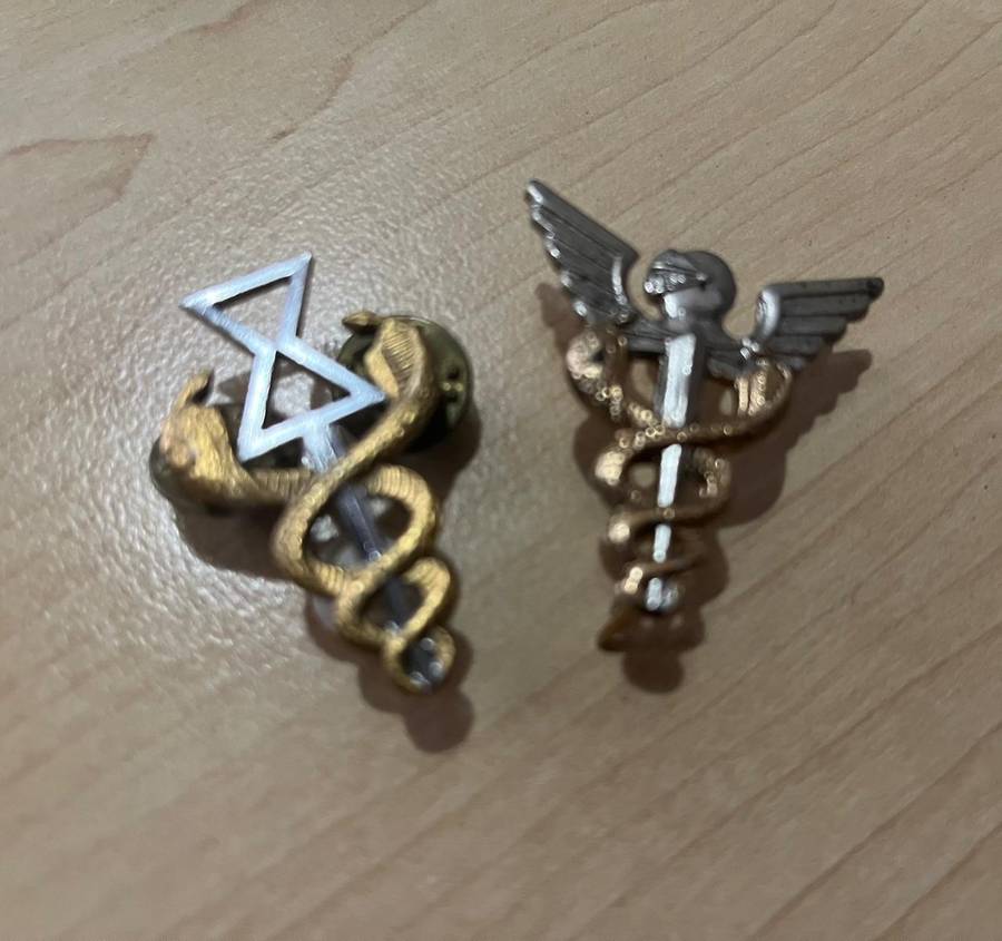 SADF Medics Health Badges - All Pins Intact