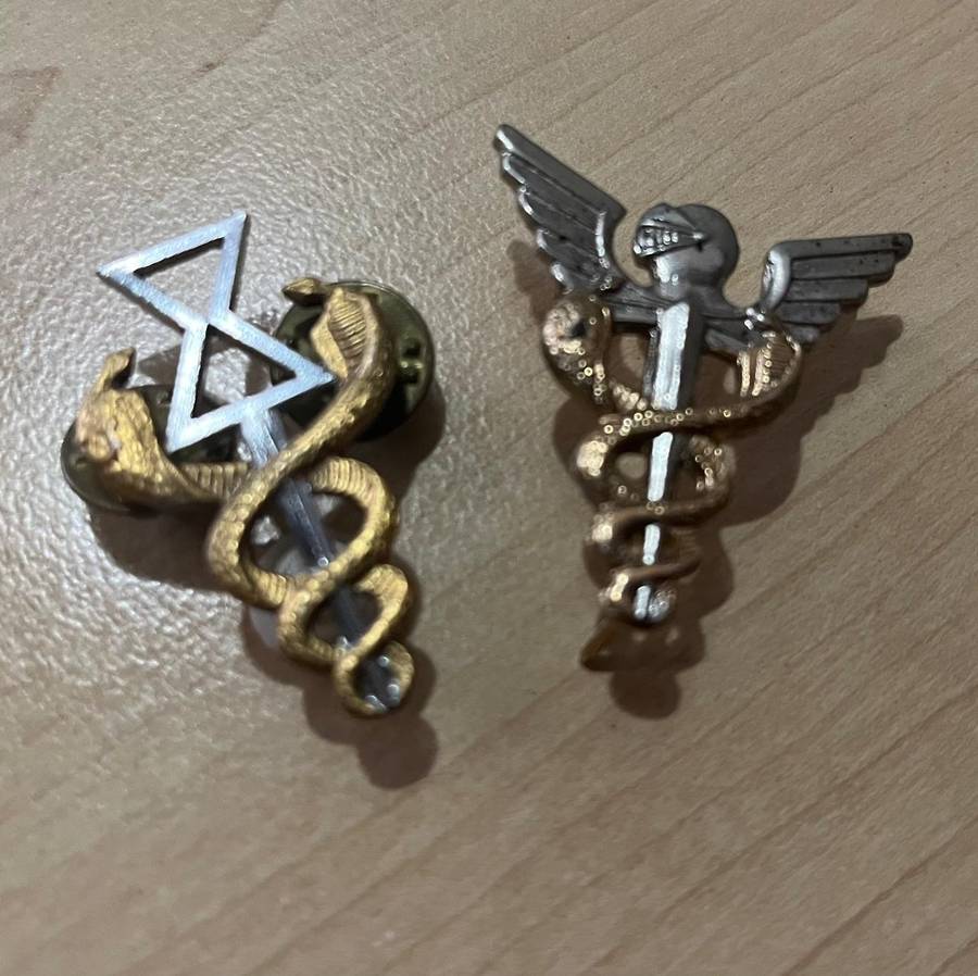 SADF Medics Health Badges - All Pins Intact