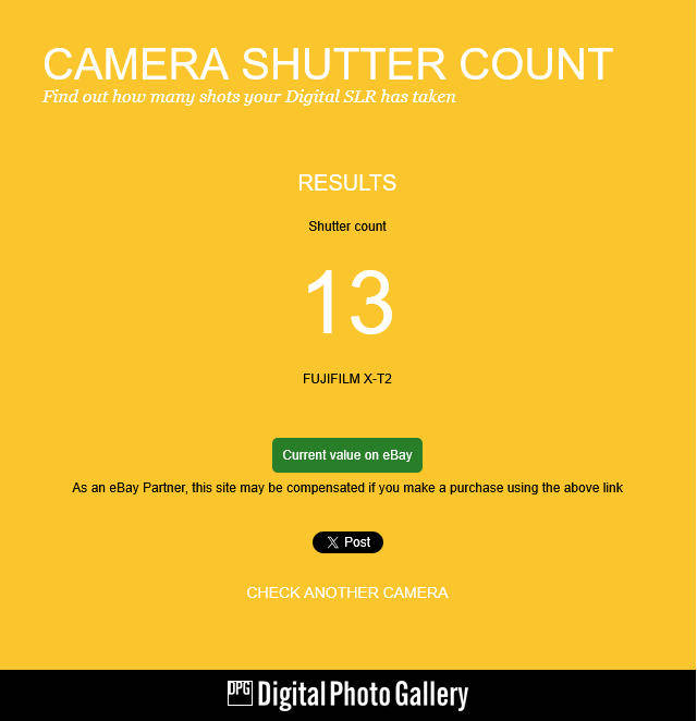 FUJIFILM X-T2 Mirrorless Digital Camera Body , Very Low Shutter Count , 13 on The Clock