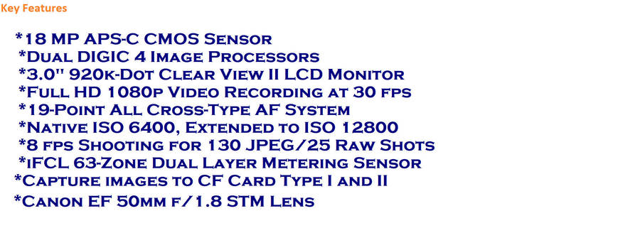 Canon 7D 18MP PROFESSIONAL Digital SLR Camera , With Canon EF 50mm f/1.8 STM Lens