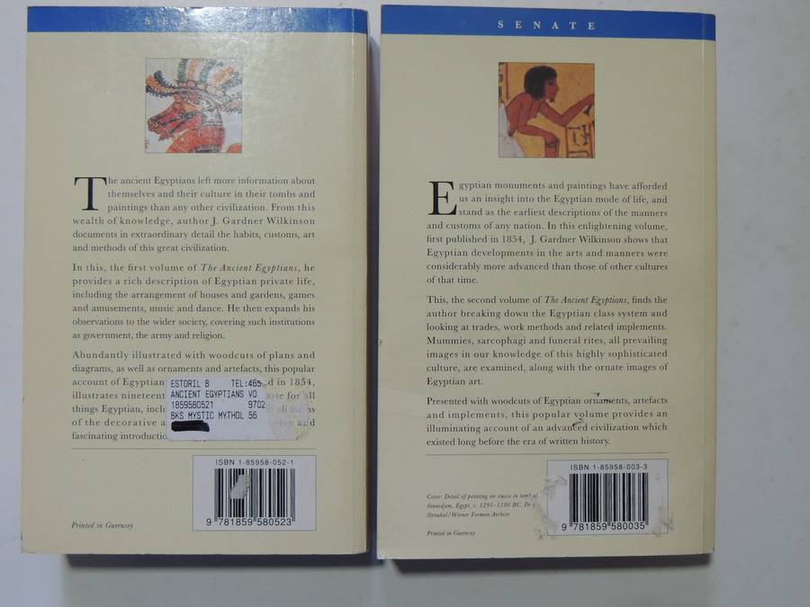 The Ancient Egyptians: Their Life And Customs - J. Gardener Wilkinson   2 Volume Set-