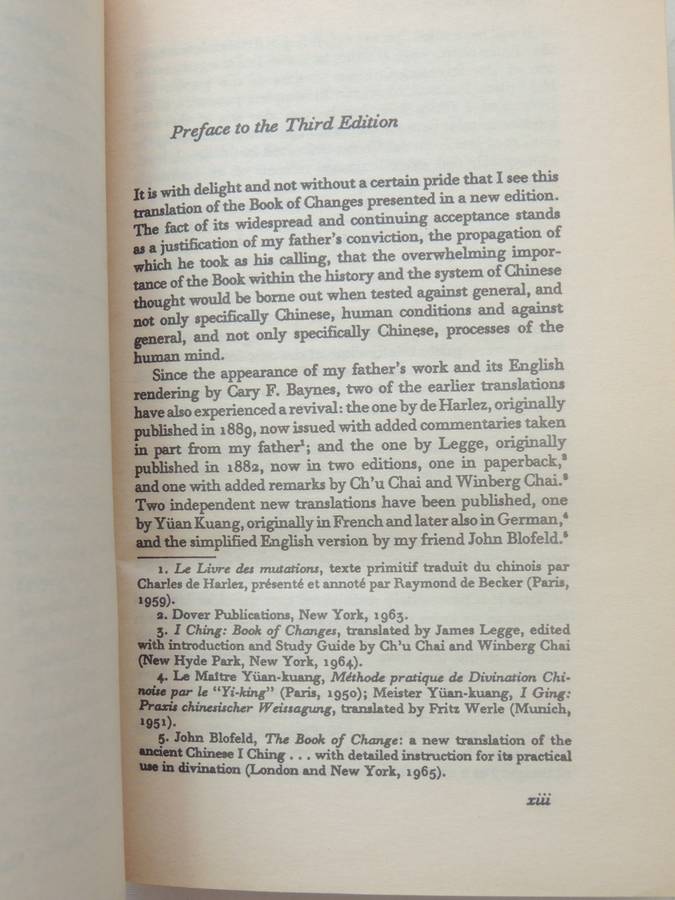 I Ching Or Book Of Changes (Richard Wilhelm Translation)- trans. Into English Cary F. Baynes