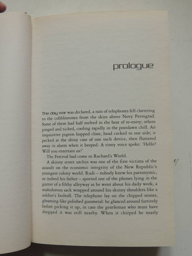Singularity Sky - Charles Stross  1st British Ed 2004, Author's 1st Novel Hard Cover  First Edition