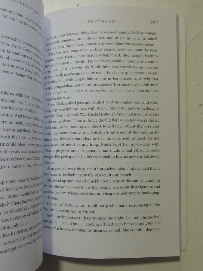 Sleepy Head - Mark Billingham     FIRST NOVEL, UNCORRECTED PROOF