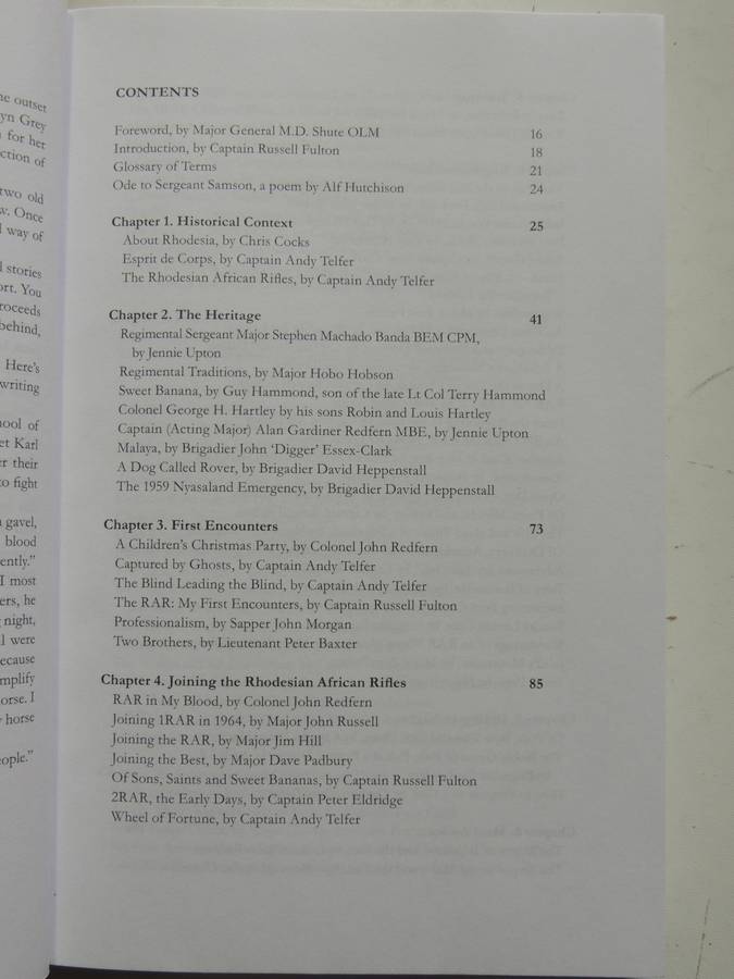 Chibaya Moyo - The Rhodesian African Rifles: An Anthology 1939-1981 Cpt. A Telfer & Cpt. R Fulton