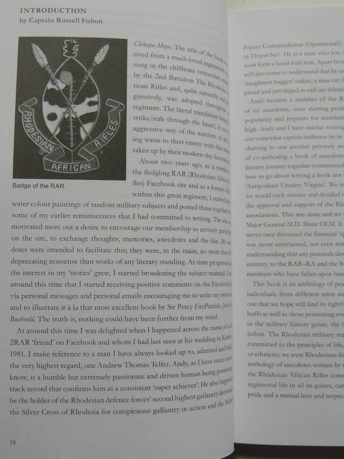 Chibaya Moyo - The Rhodesian African Rifles: An Anthology 1939-1981 Cpt. A Telfer & Cpt. R Fulton