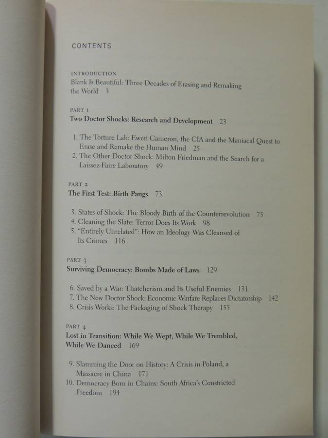 The Shock Doctrine: The Rise Of Disaster Capitalism - Naomi Klein