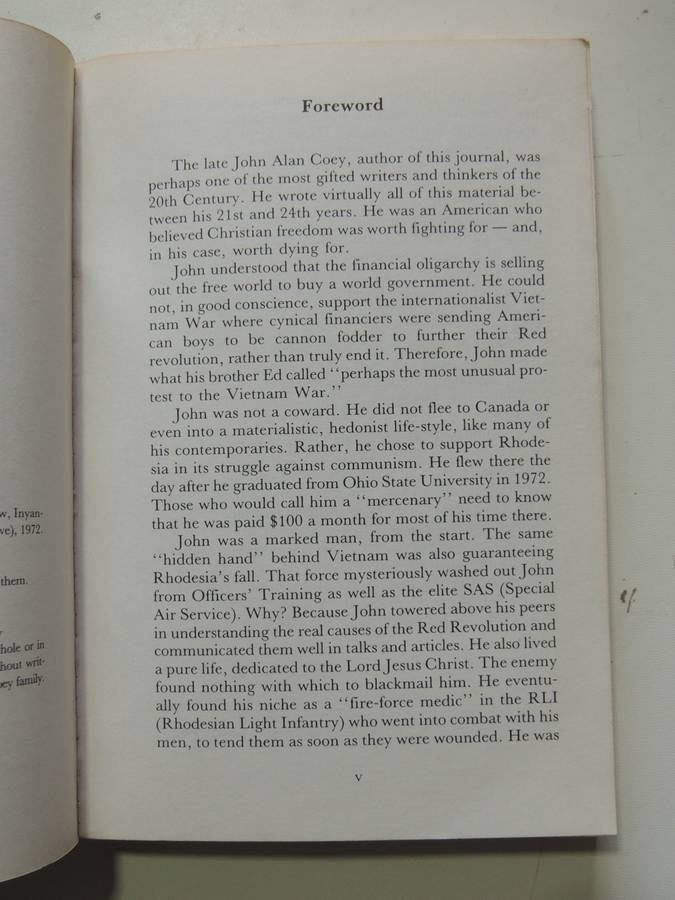 A Martyr Speaks - Journal Of The Late John Alan Coey (Inscribed By The Coey) Family  John Coey