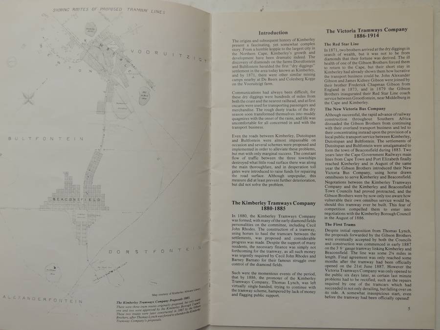Kimberley Tramways: A history of Kimberley's Tramways 1887-1985- Richard Sabatini