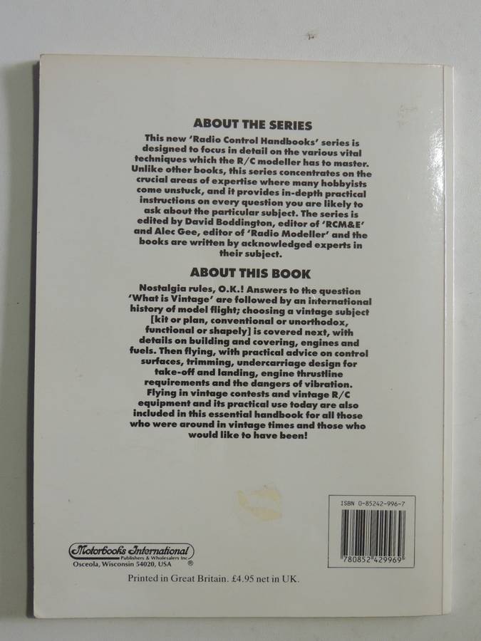 Radio Control Handbooks: Vintage Model Aeroplanes - Peter Russell